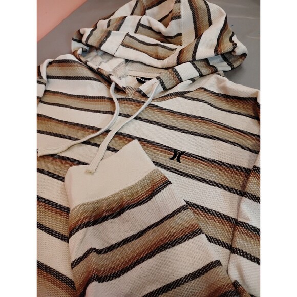 Men's Hurley OG Poncho Hoodie Beige XL - Picture 1 of 7